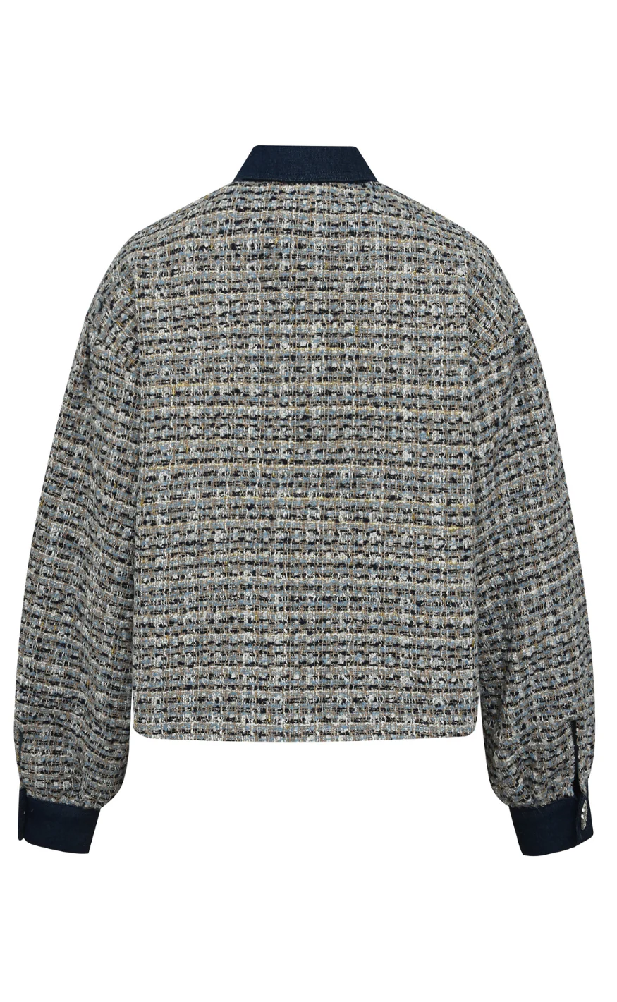 A-View Jakke - Coco - White/Blue - Image 3