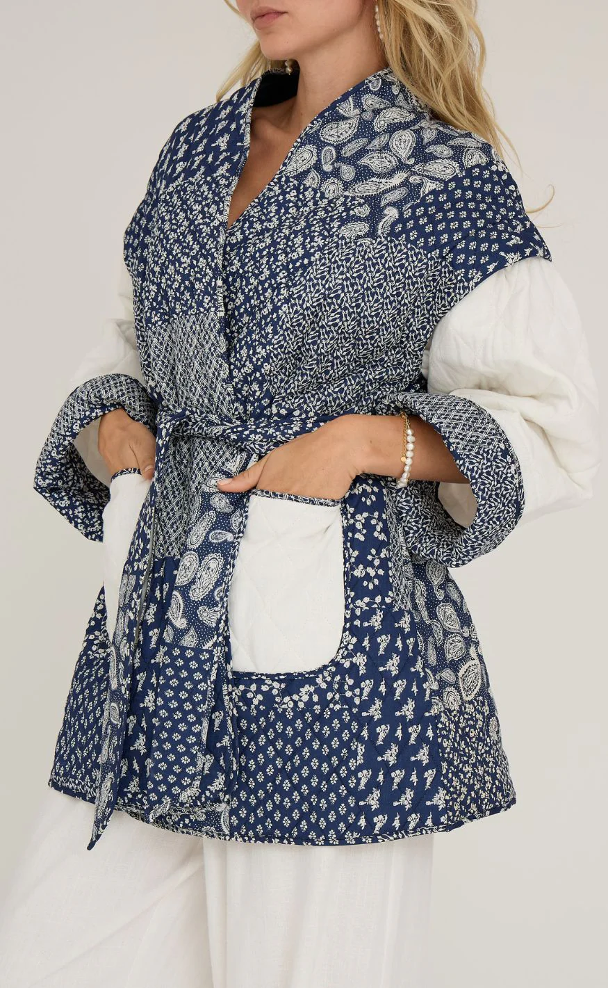 A-View Jakke - Katie patch - 687 Navy/white - Image 6