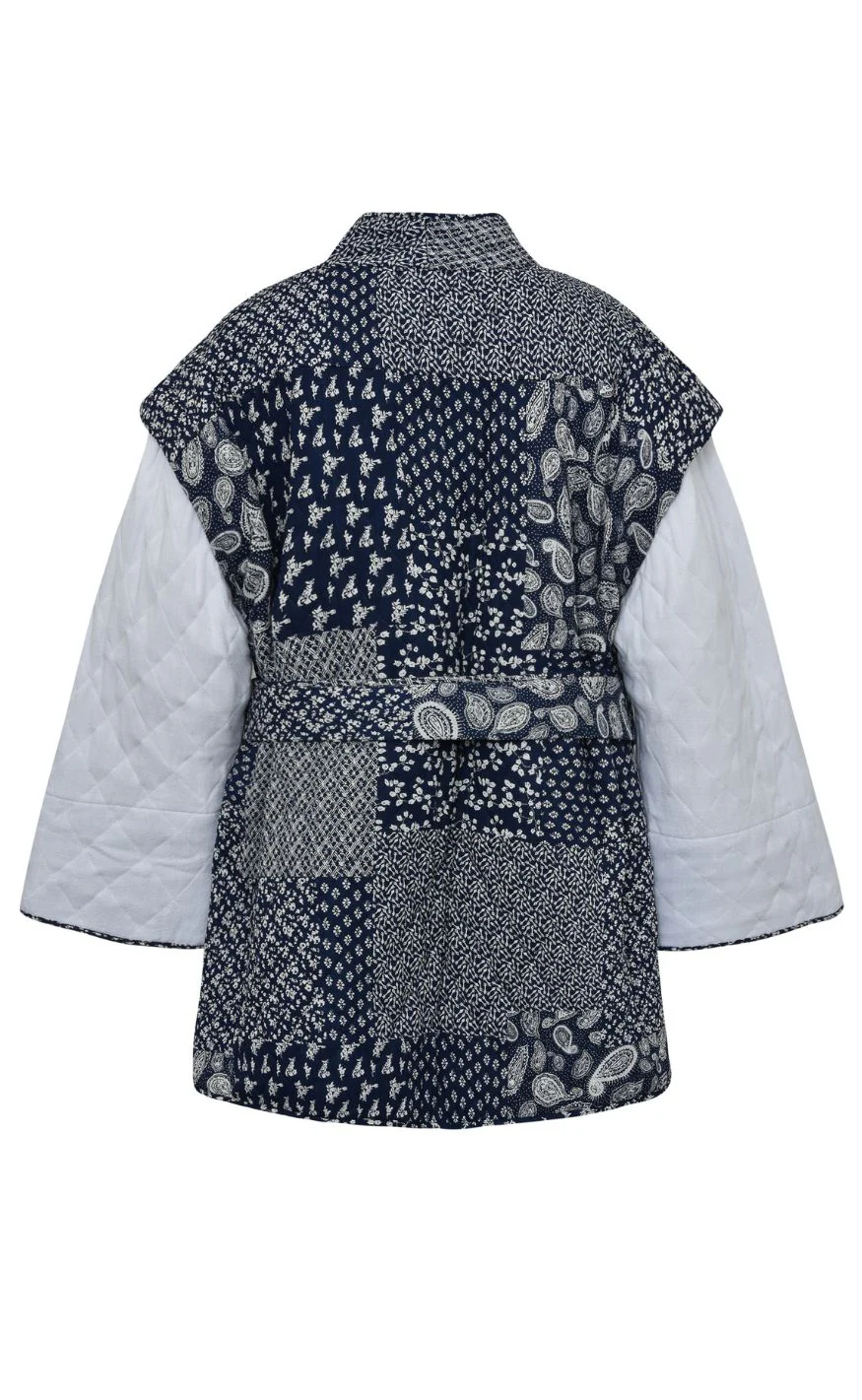 A-View Jakke - Katie patch - 687 Navy/white - Image 7