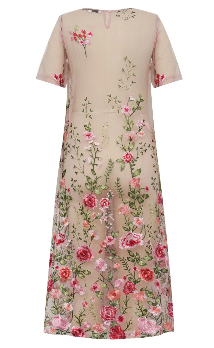 A-View Kjole - Fuschia Midi - Rose/Red - Image 5