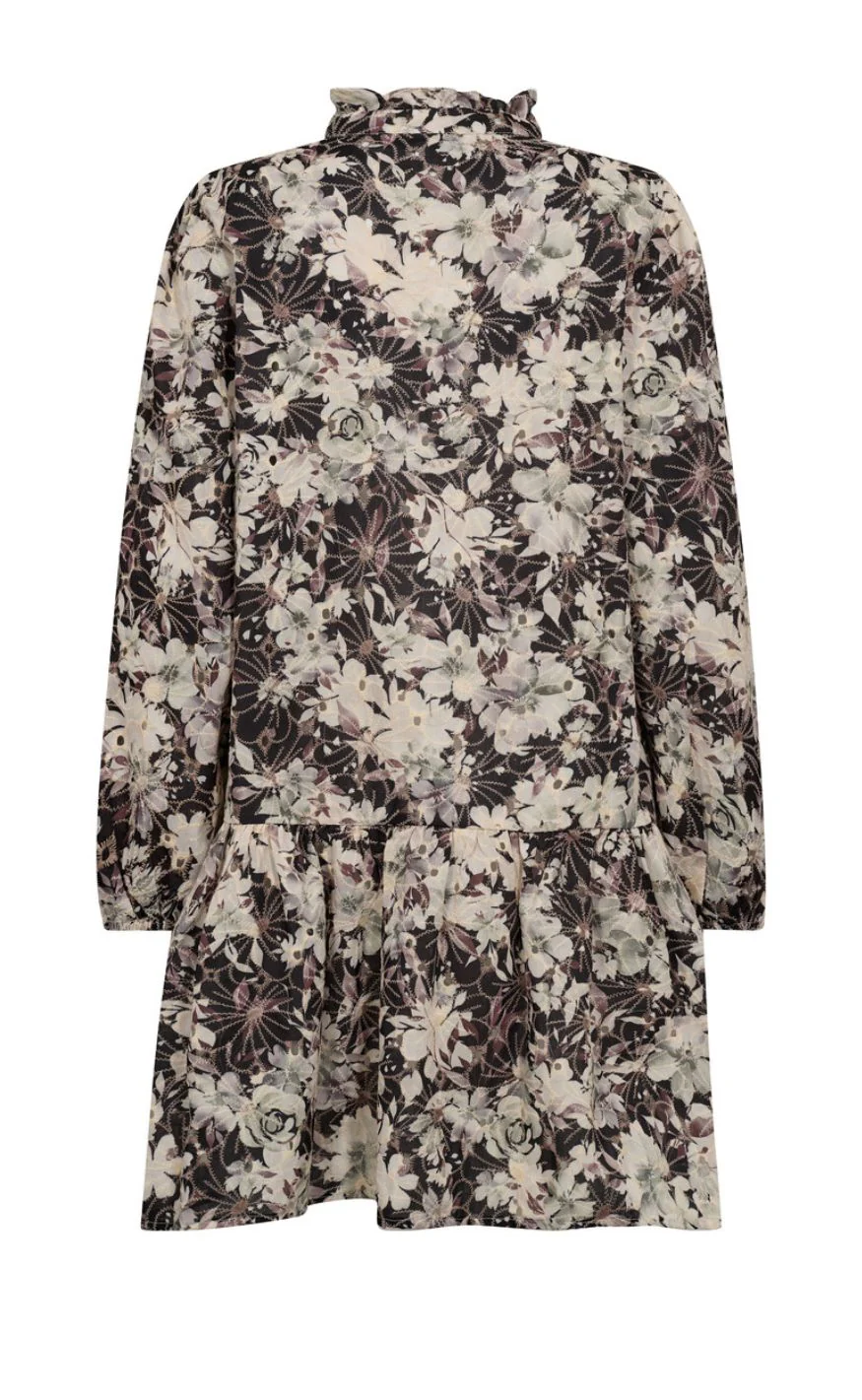 A-View Kjole - Grete - Black/ Off White - Image 3