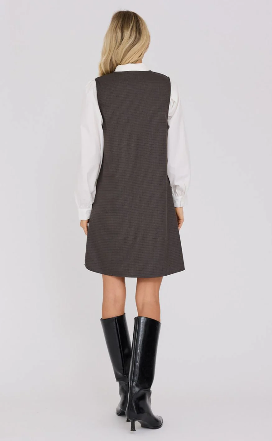 A-View Kjole - Juliette - Black/Brown - Image 4