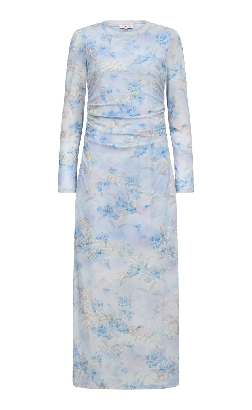 A-View Kjole - Naja - Light Blue/Rose - Image 2