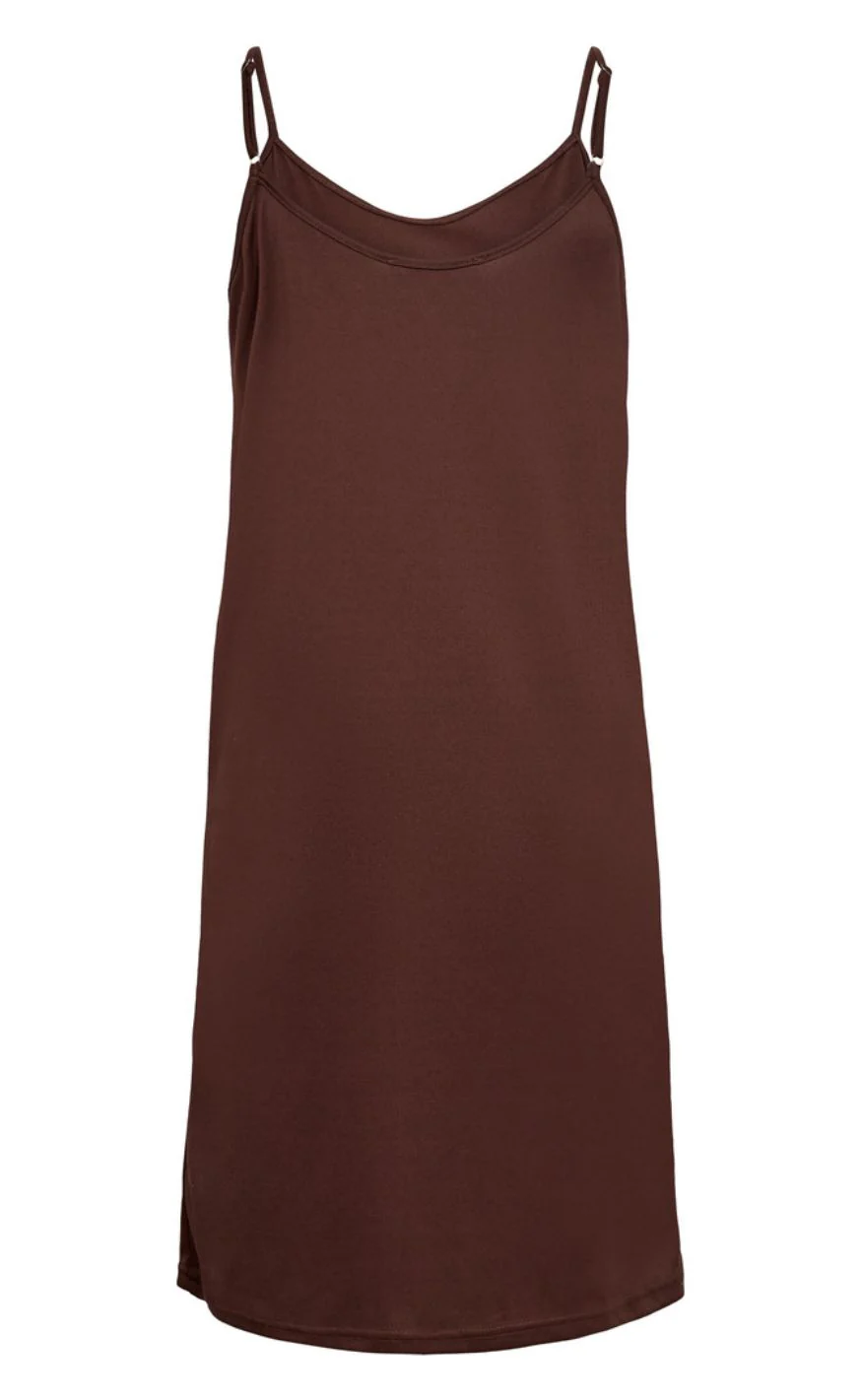 A-View Kjole - Slip - Dark Brown - Image 2