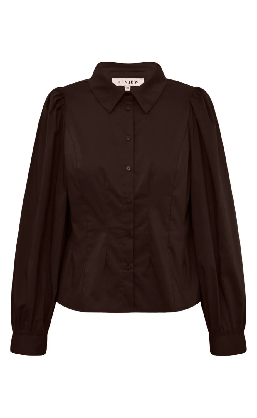 A-View Skjorte - Malika - Dark Brown