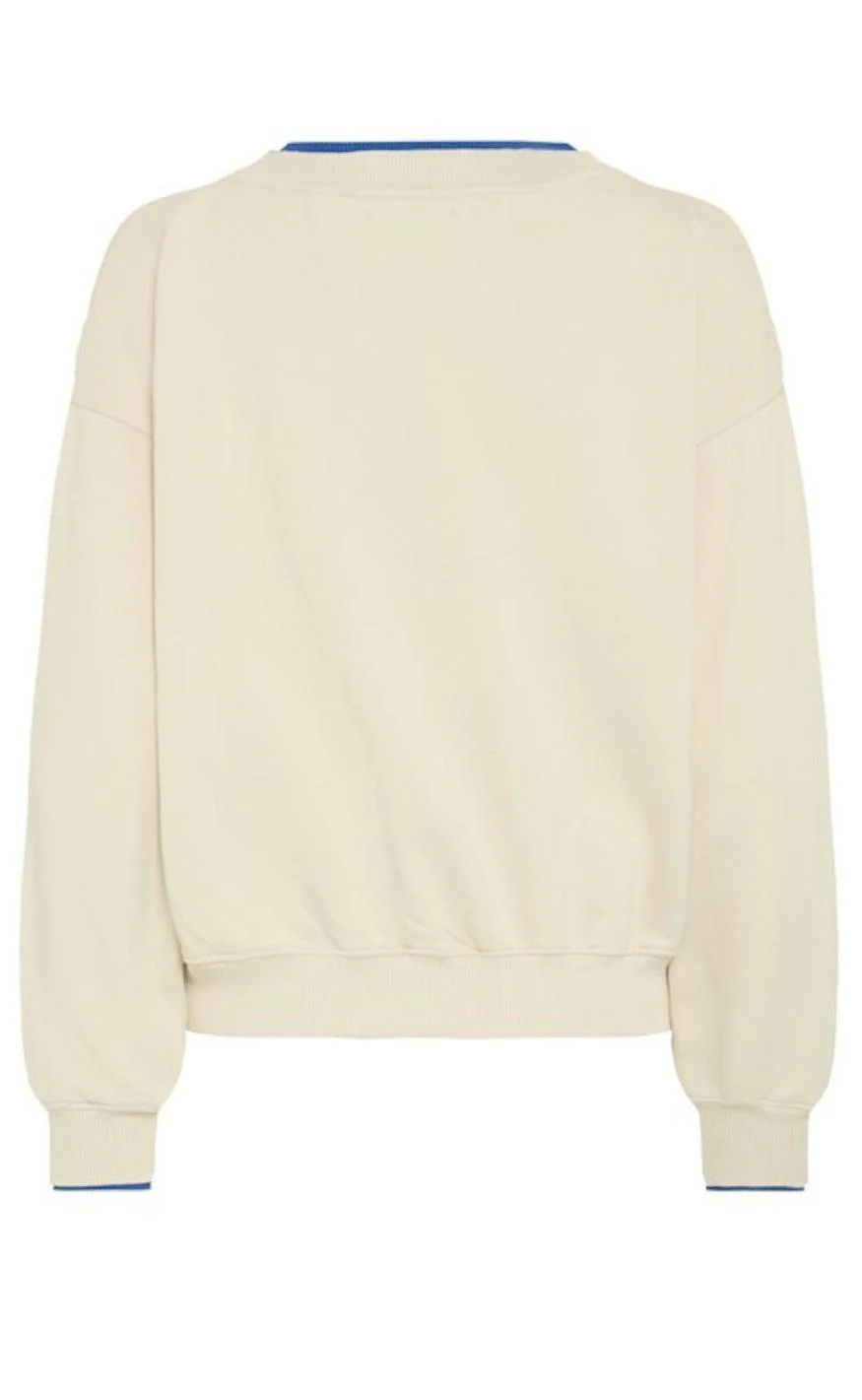BALL Original Sweatshirt - Simona - Birch w. Olympia Blue - Image 3