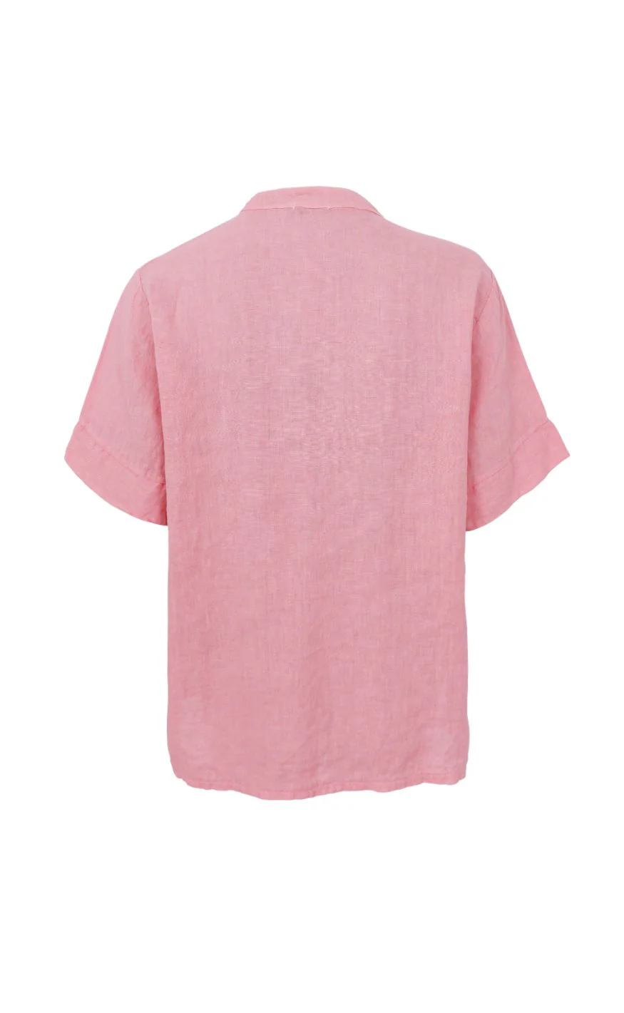 Black Colour Bluse - Linen SS - Candy Rose - Image 2