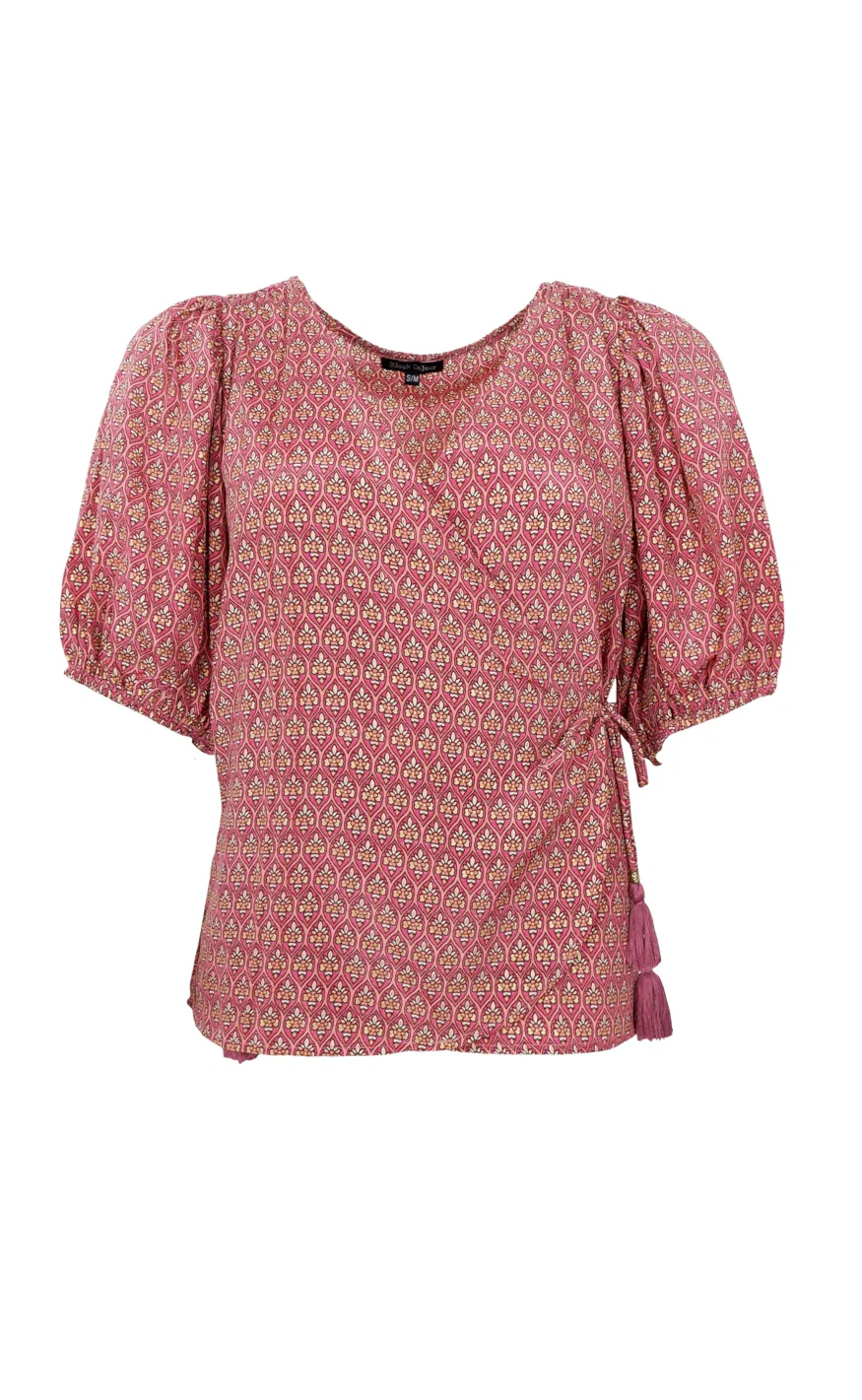 Black Colour Bluse - Luna Puff - Indie Berry