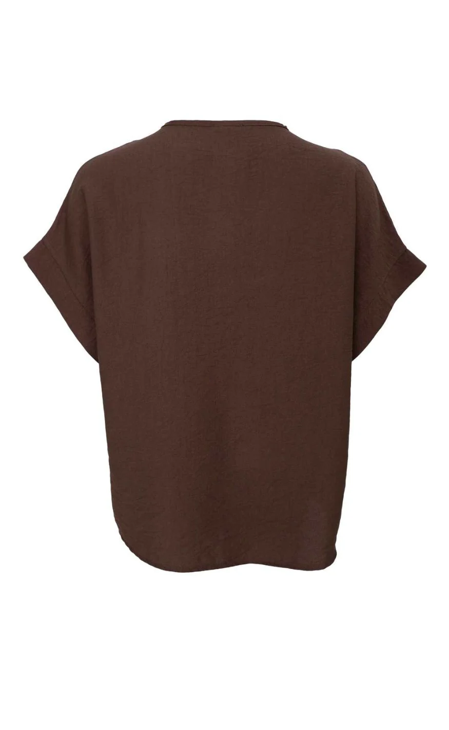 Black Colour Bluse - Samos - Coffee - Image 2