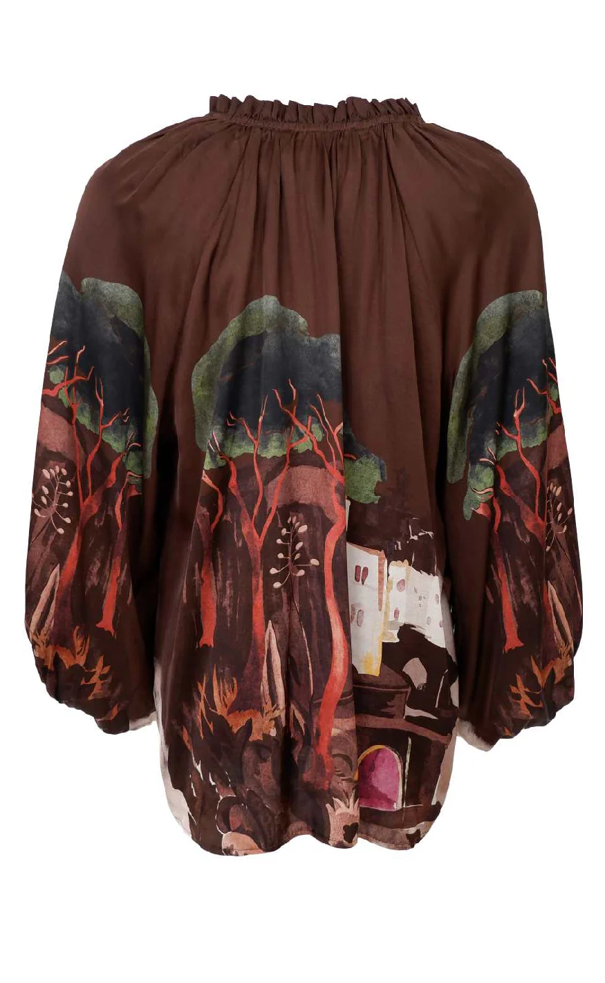 Black Colour Bluse - Toscana - Coffee - Image 3