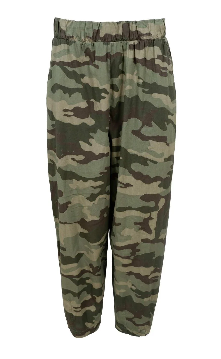 Black Colour Bukser - Ally Barrel - Camouflage - Image 3