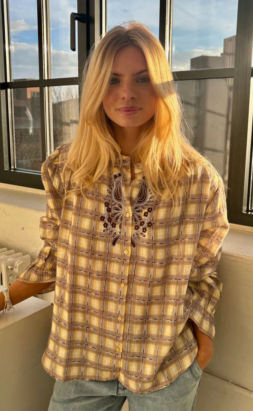 Continue Bluse - Hallie - Check
