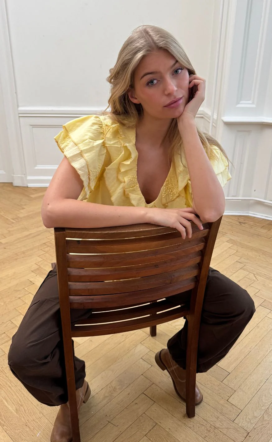 Continue Bluse - Ines Fringles - Yellow