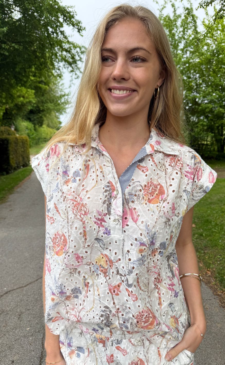 Continue Top - Mercy - Print Embrodery