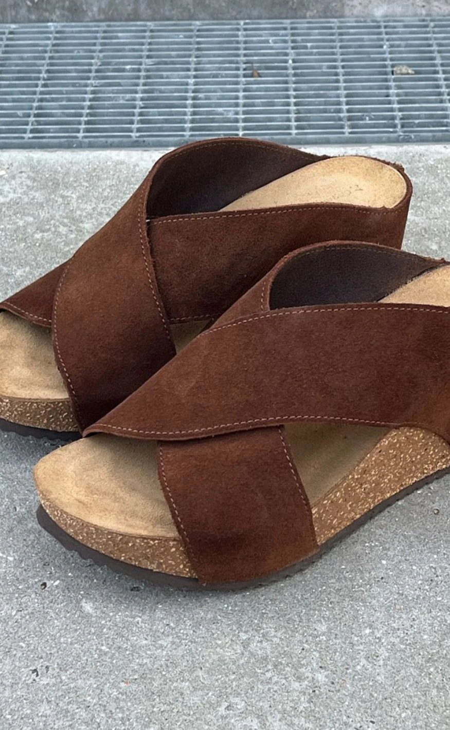 Copehagen Shoes Sandaler - Frances 23 Suede - Dark Brown