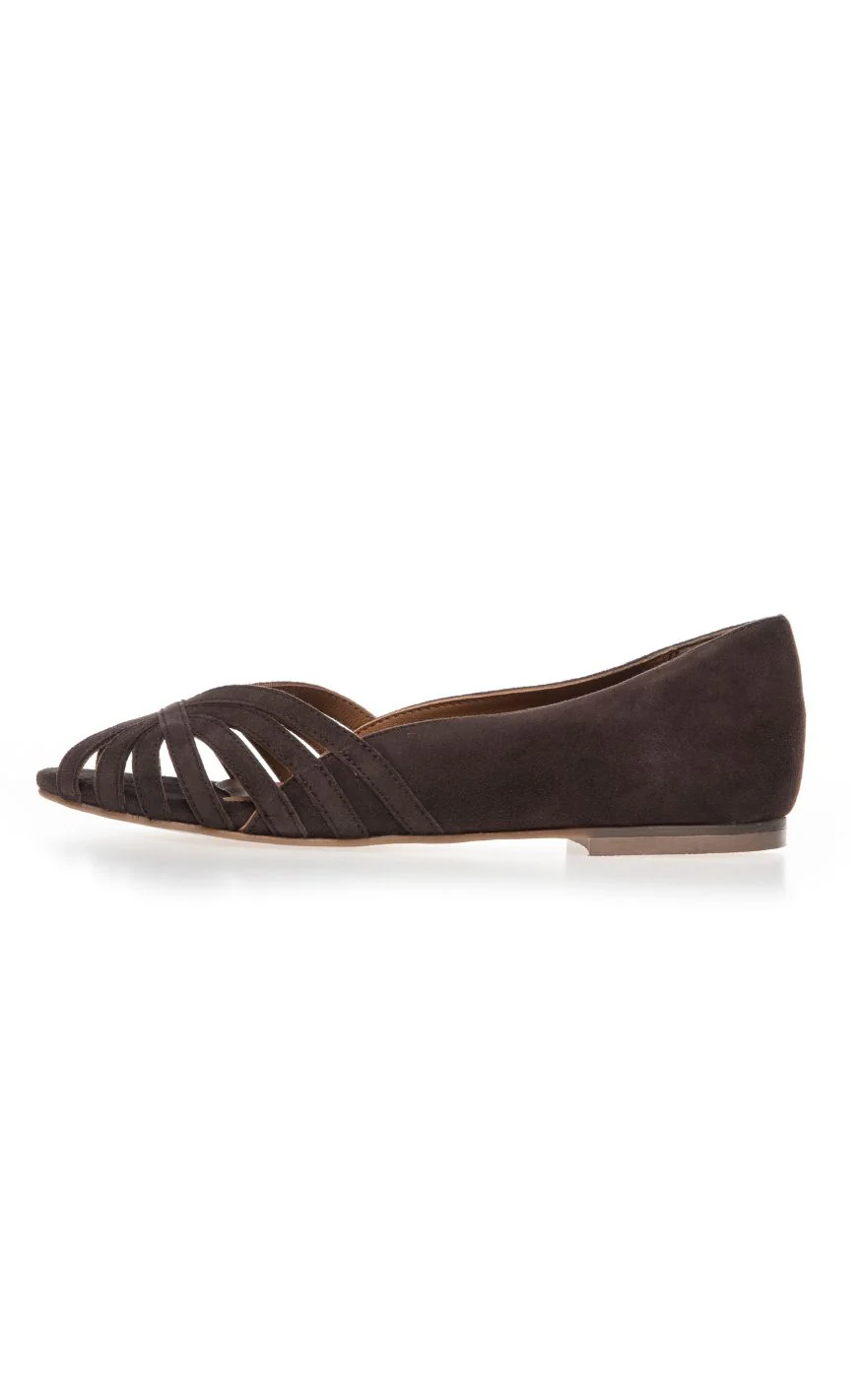 Copenhagen Shoes Ballerinaer - Passionate Suede - Dark Brown - Image 4