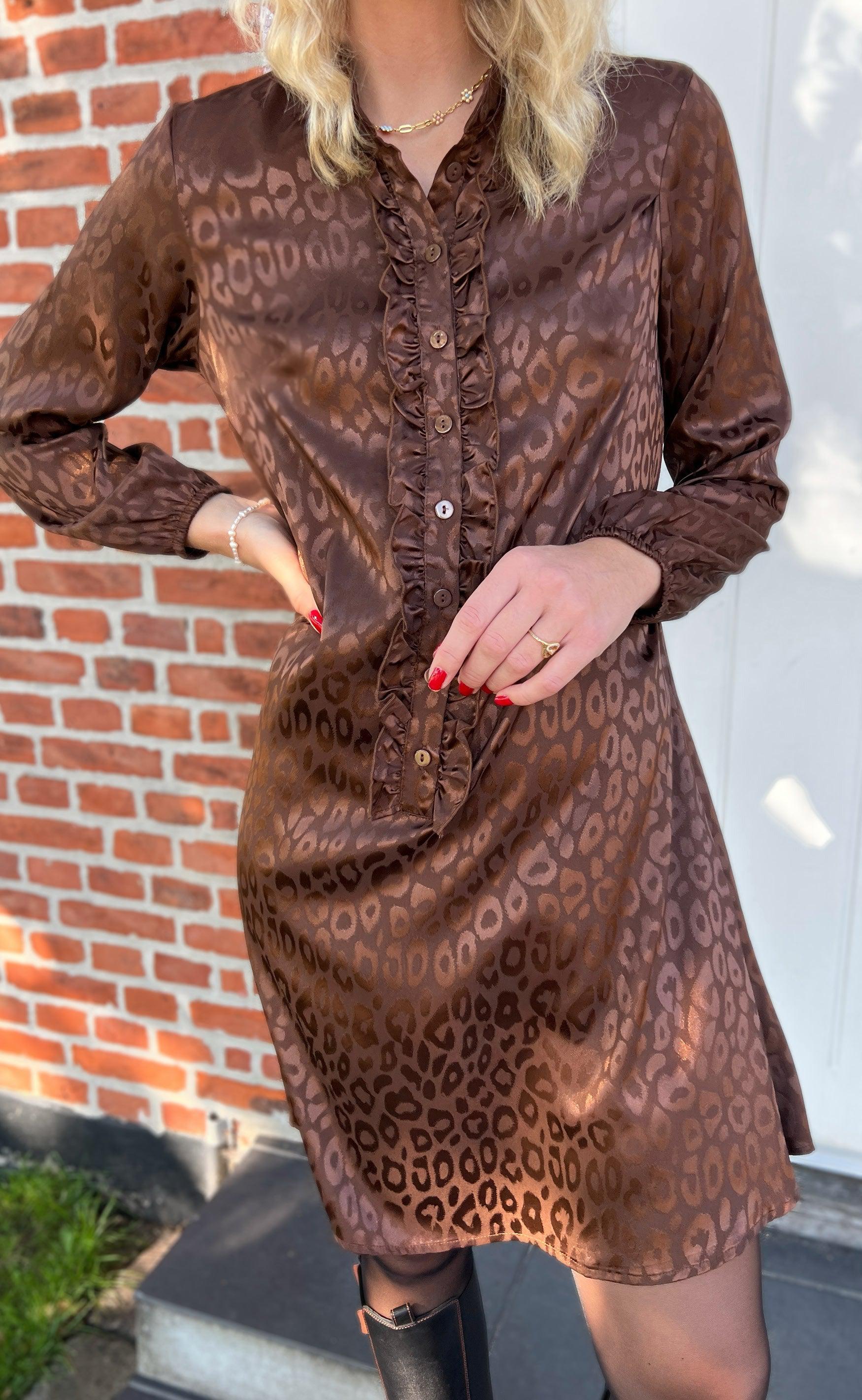Say INA Copenhagen Kjole - Florina - Chocolate Leopard - Image 6