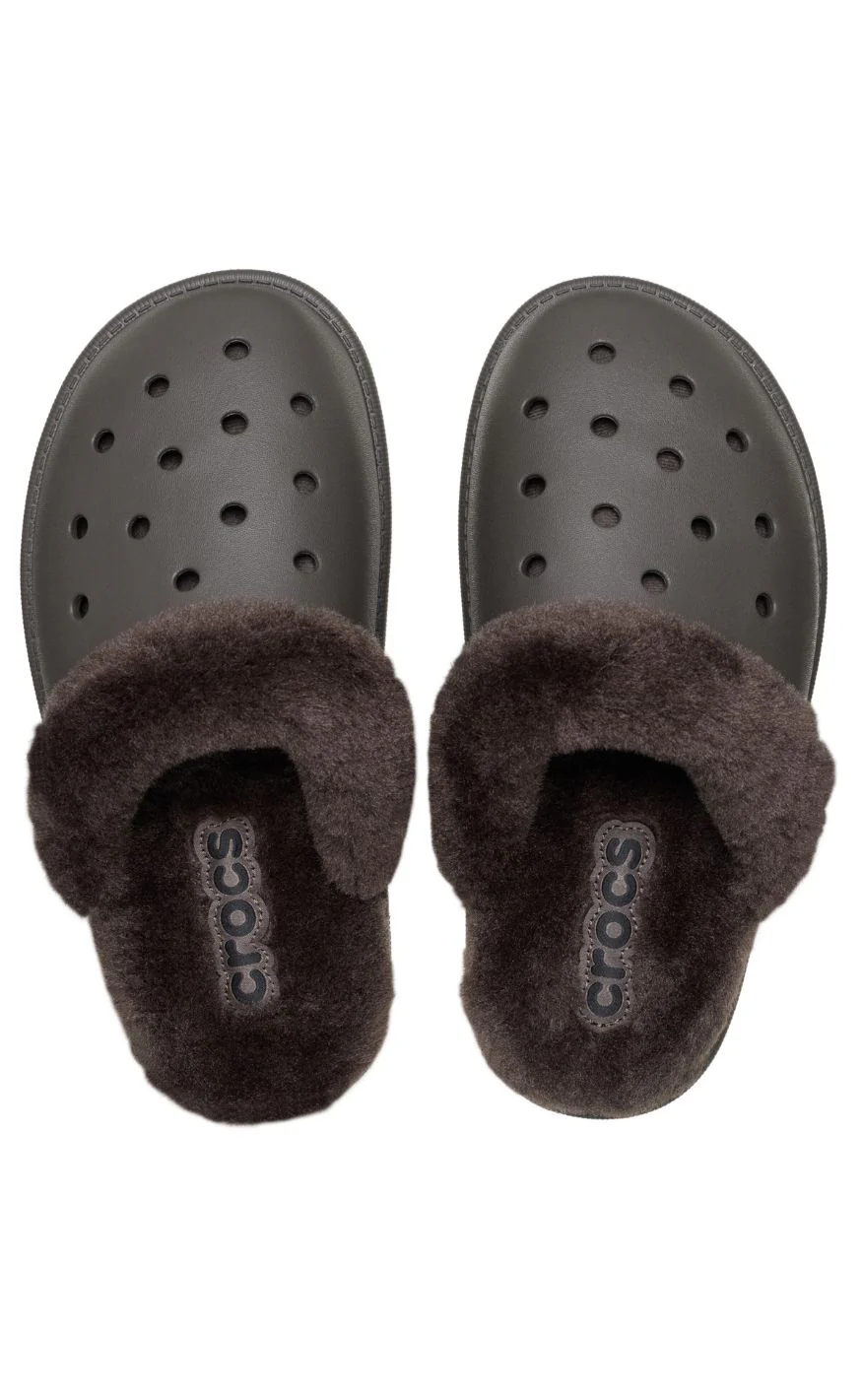 Crocs Træsko - Classic Fuzz Scuff - Dark Cocoa - Image 2