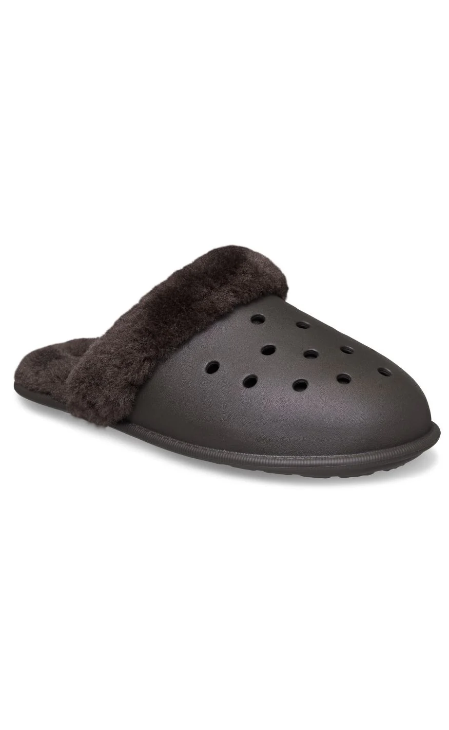 Crocs Træsko - Classic Fuzz Scuff - Dark Cocoa - Image 3