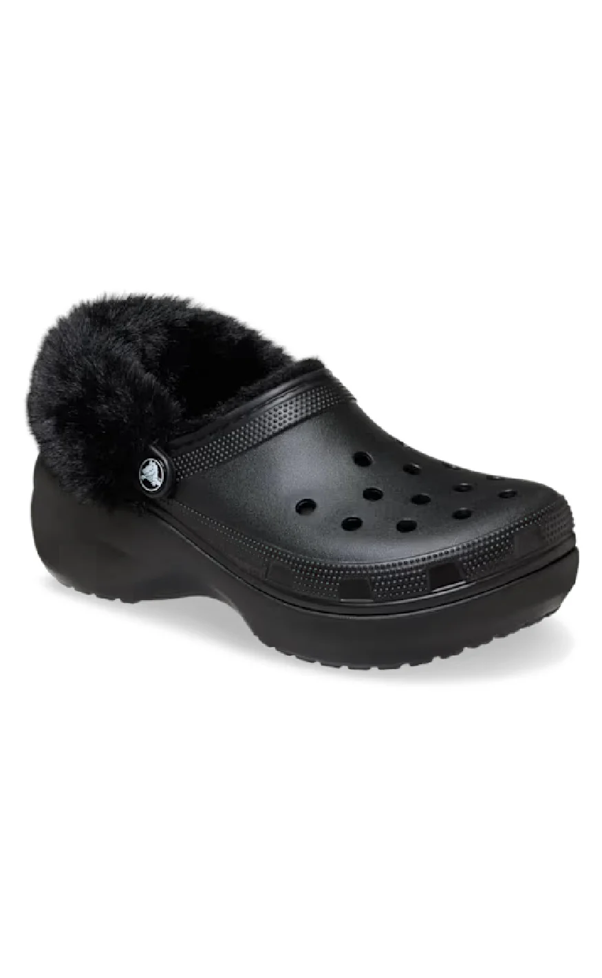 Crocs Træsko - Classic Platform Fuzz Lined - Black - Image 2
