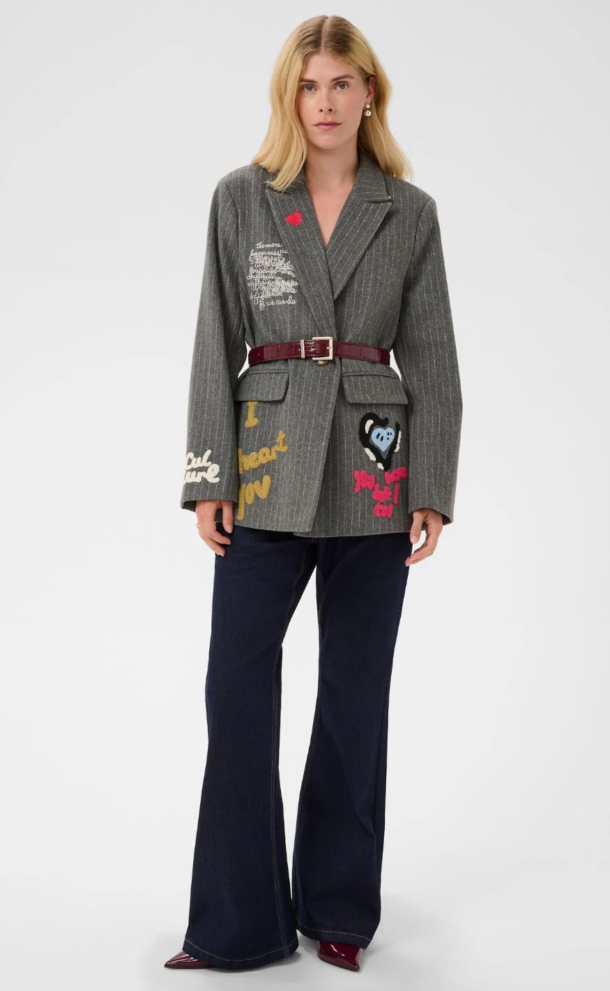 Culture Blazer - Kayla - Grey Pinstripe - Image 5