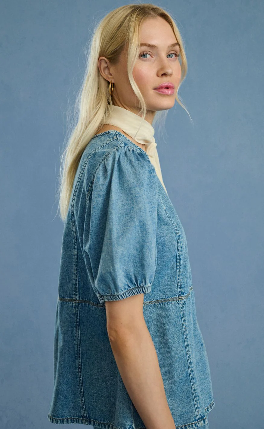 Culture Bluse - Adele Arpa - Blue Stone Wash - Image 11