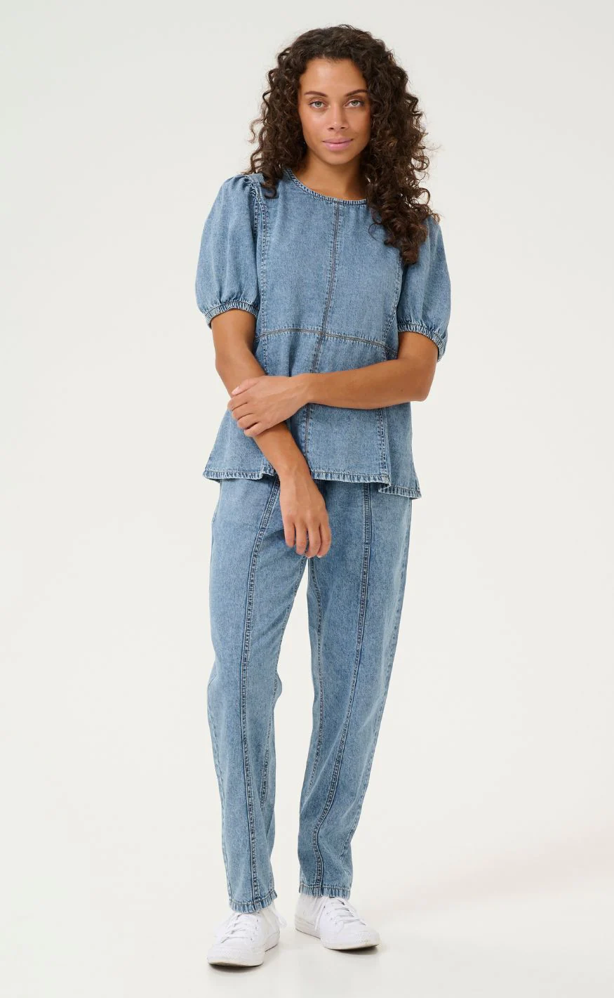 Culture Bluse - Adele Arpa - Blue Stone Wash - Image 12