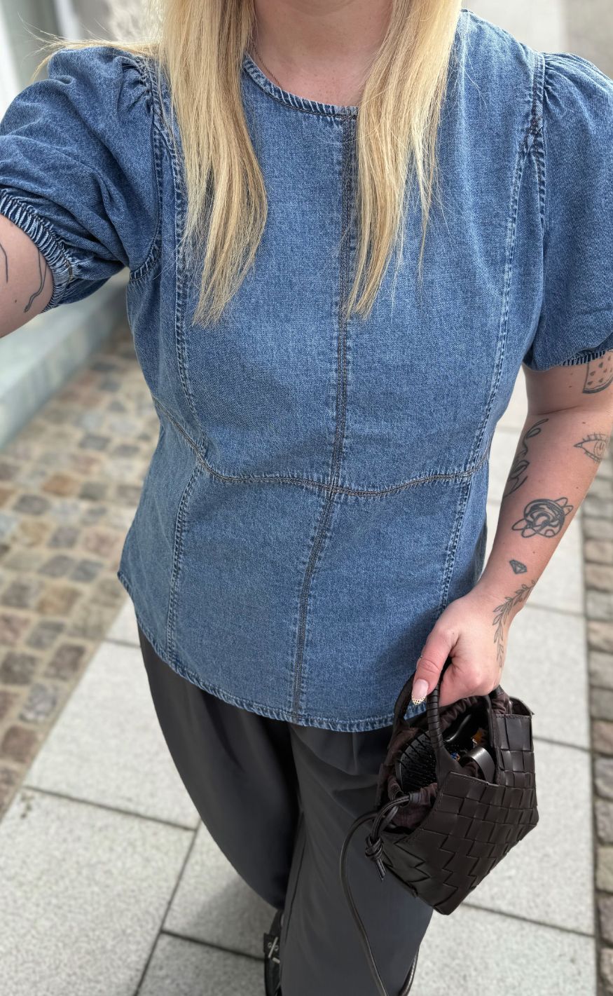 Culture Bluse - Adele Arpa - Blue Stone Wash - Image 4