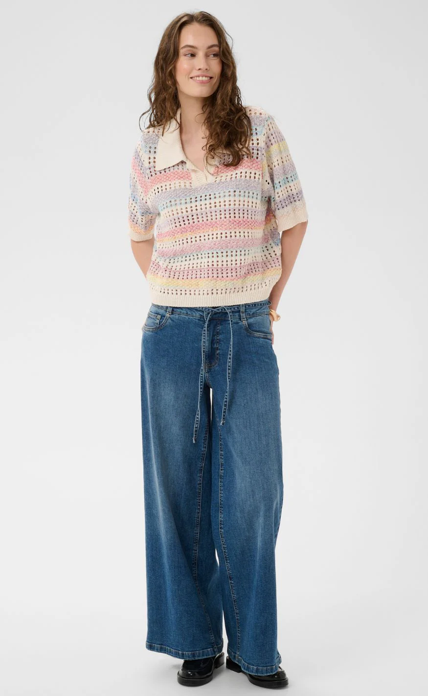 Culture Bluse - Juana Polo - Multi Stripe - Image 4
