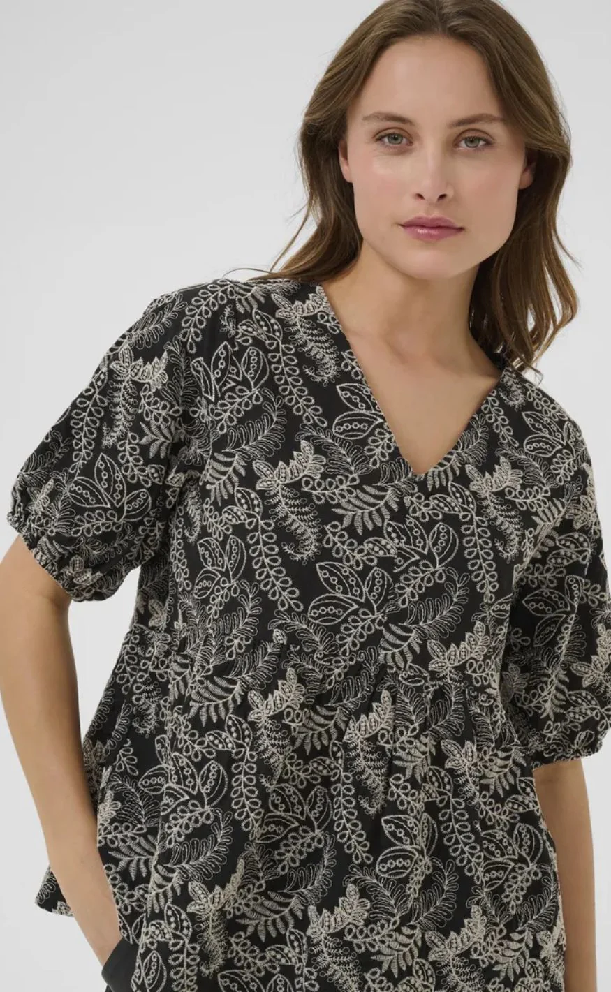 Culture Bluse - Taylar - Black/Whitecap - Image 3