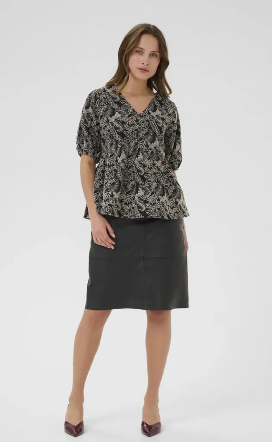 Culture Bluse - Taylar - Black/Whitecap - Image 5
