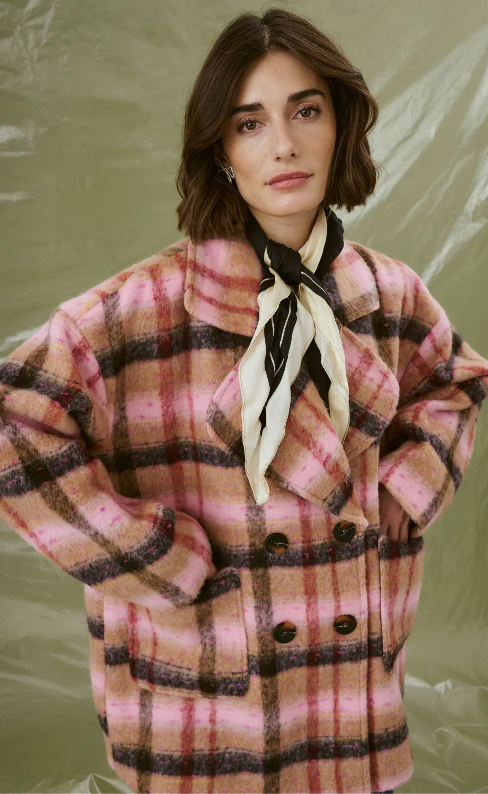 Culture Frakke - Shila - Brown/Red Check - Image 3