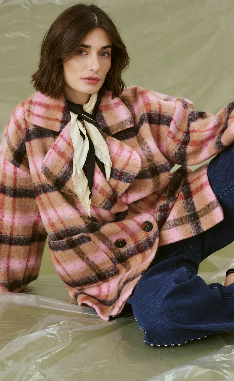 Culture Frakke - Shila - Brown/Red Check - Image 5