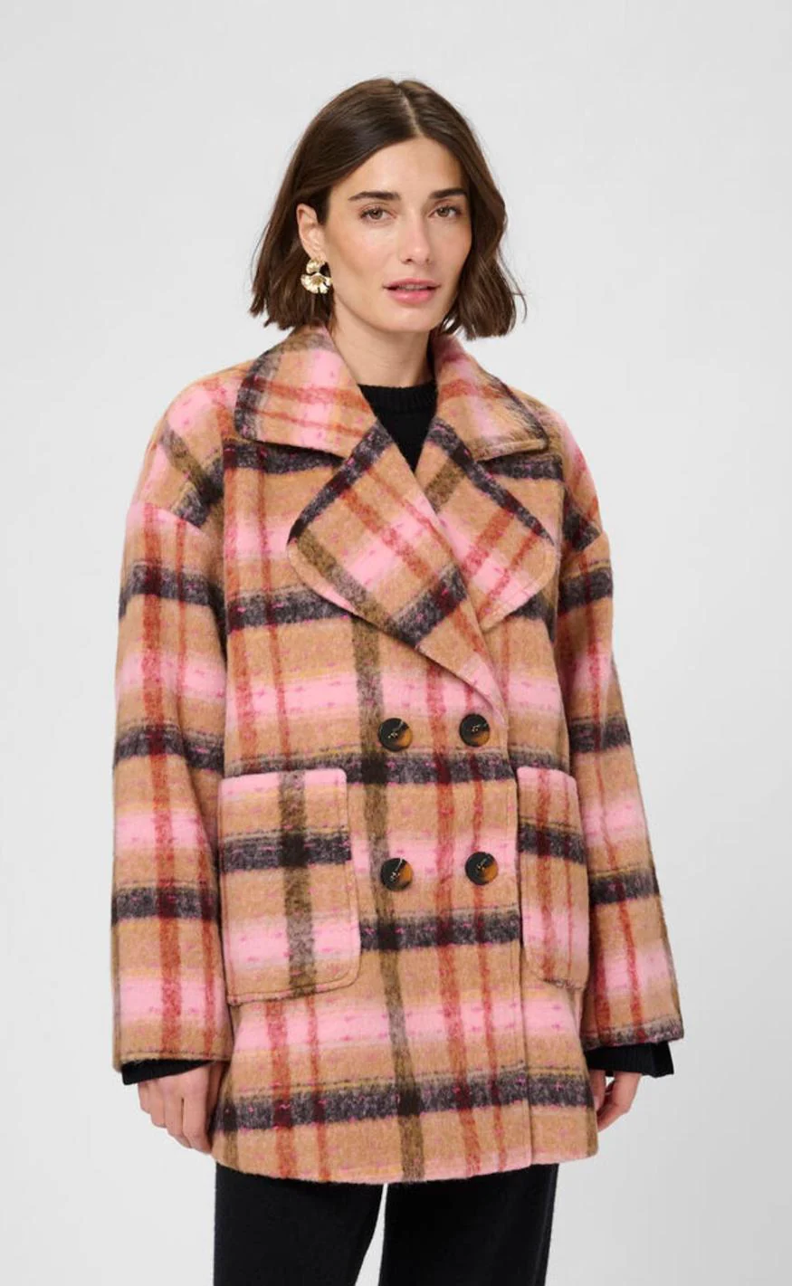 Culture Frakke - Shila - Brown/Red Check - Image 6