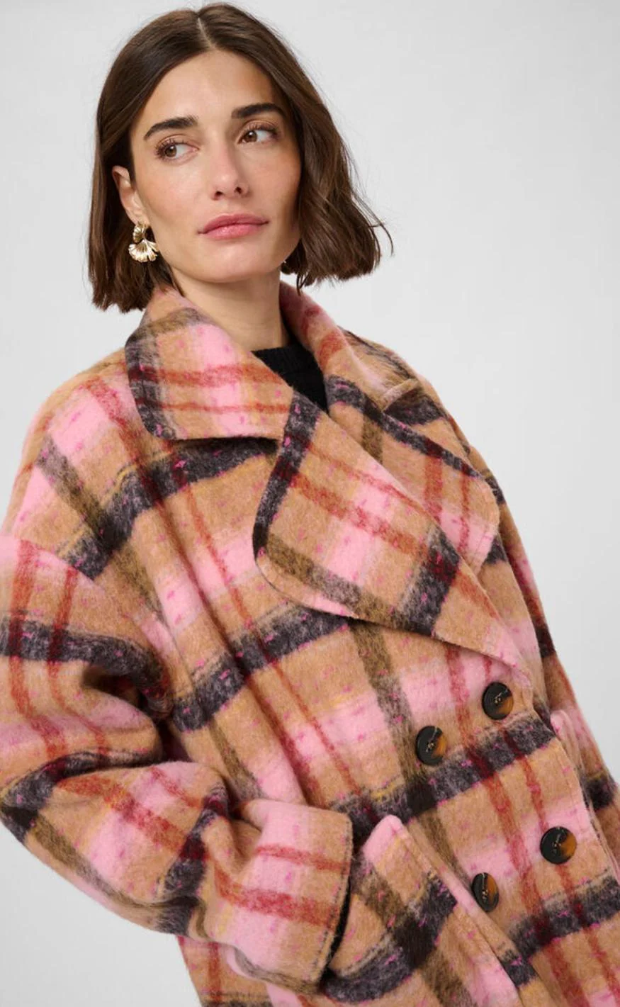 Culture Frakke - Shila - Brown/Red Check - Image 7