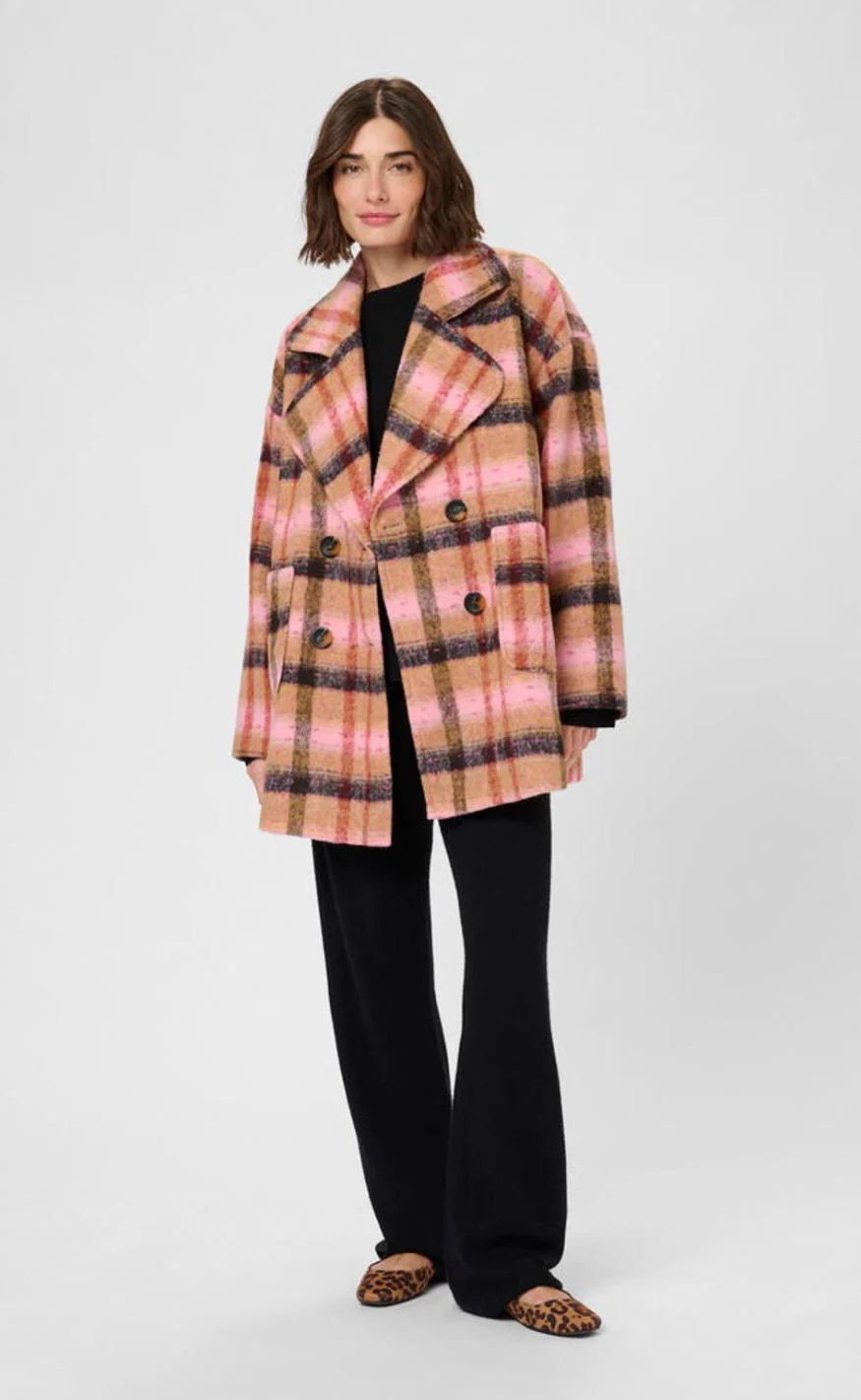 Culture Frakke - Shila - Brown/Red Check - Image 8