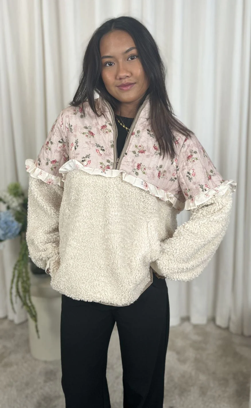 Culture Jakke - Aiko Catina Teddy - Whitecap - Image 14