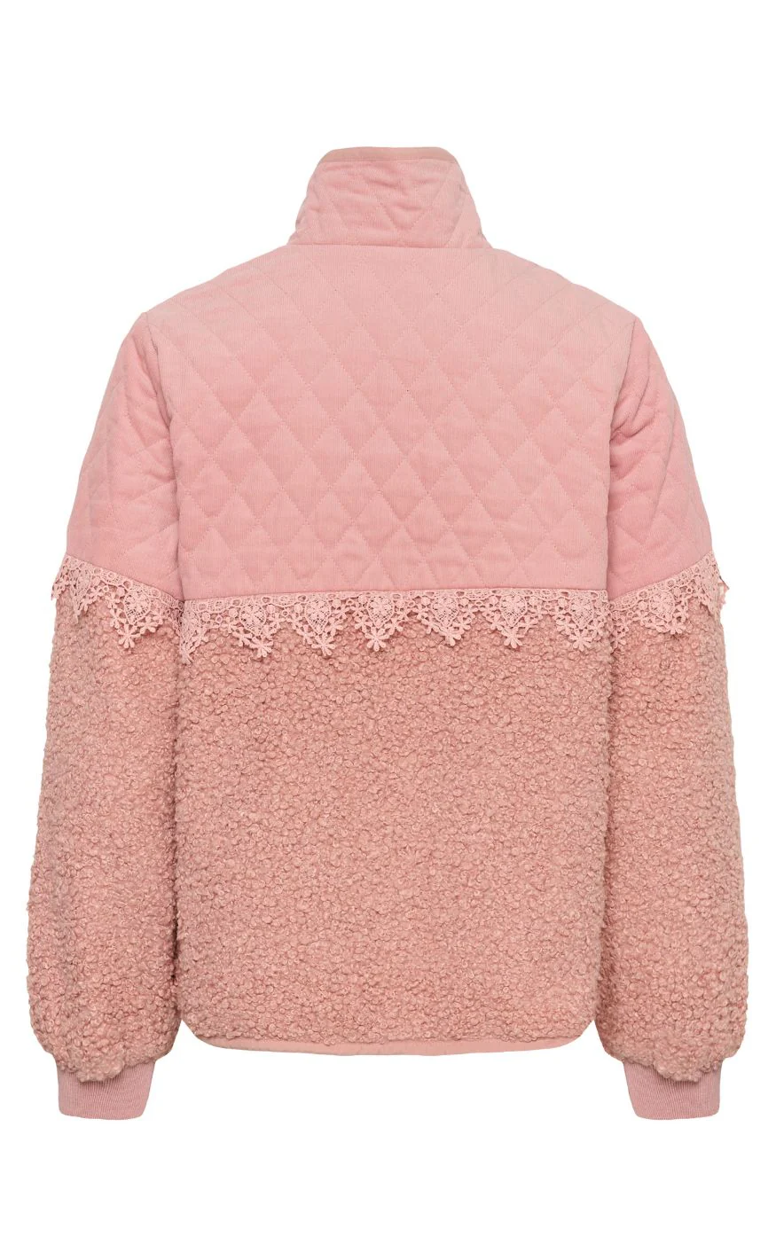 Culture Jakke - Lenia Catina Teddy - Pale Mauve - Image 3