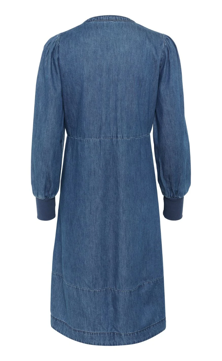 Culture Kjole - Allura Arpa Rib - Dark Blue Wash - Image 4
