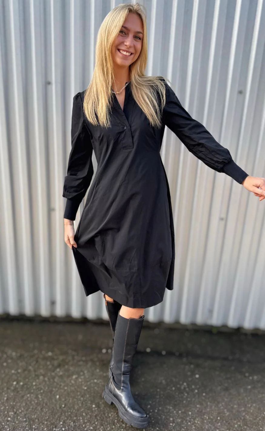 Culture Kjole - Antoinett Rib - Black - Image 10