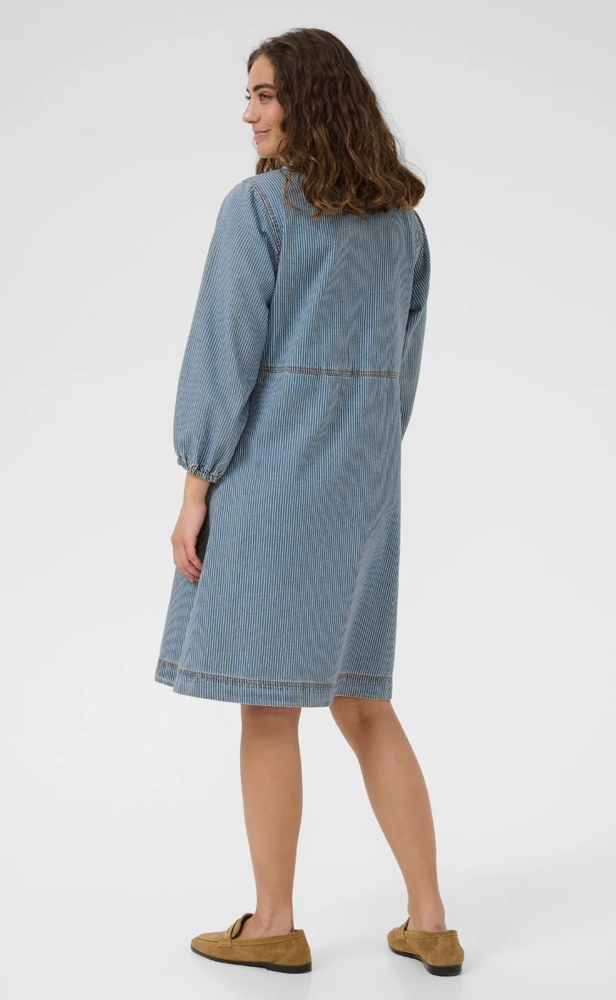 Culture Kjole - Ayna - Blue/White Stripe - Image 6
