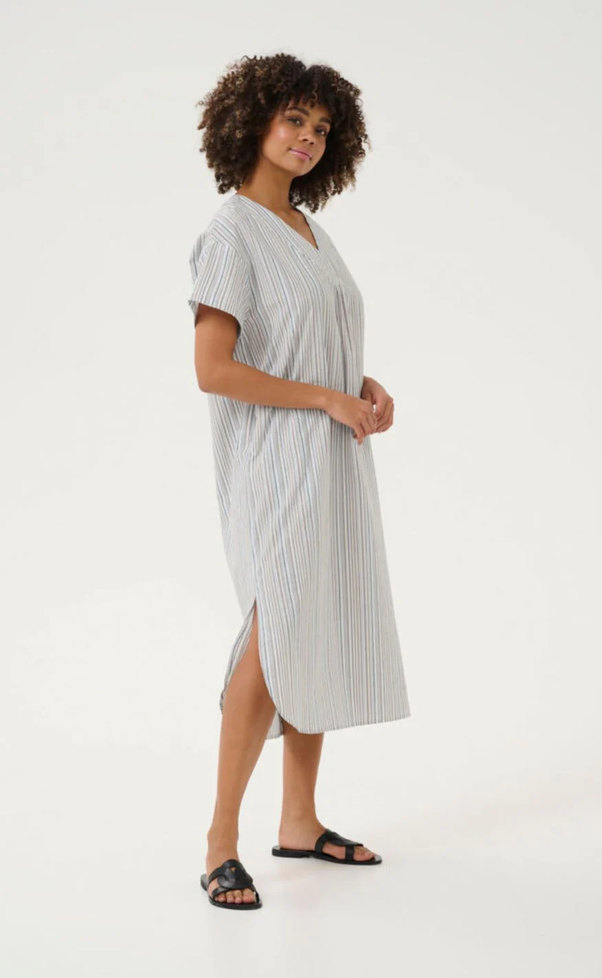 Culture Kjole - Twila - Blue Stripe - Image 3