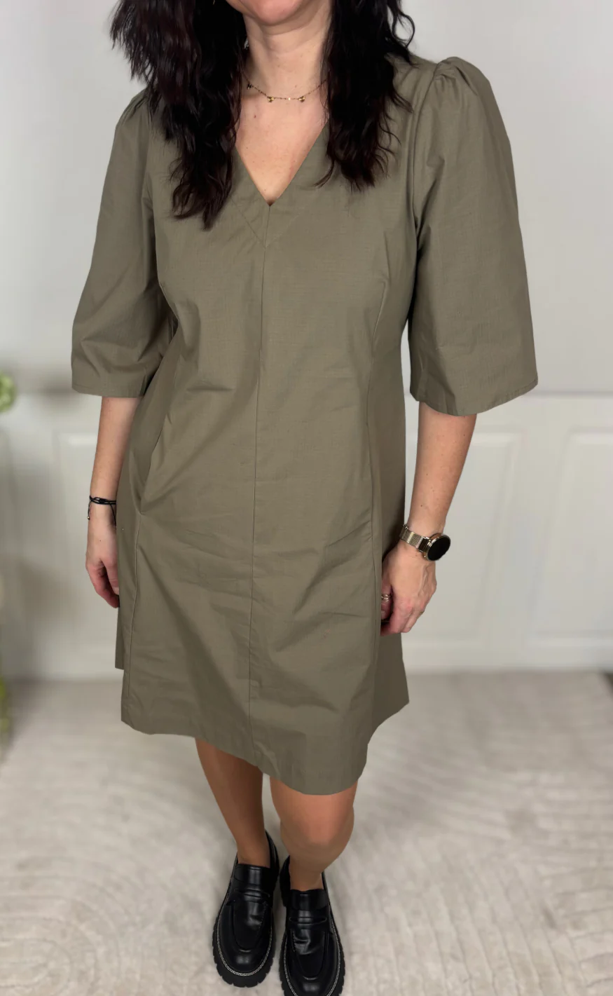 Culture Kjole - Ubendine - Dusky Green - Image 3