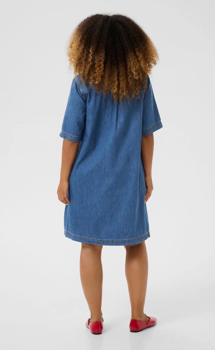 Culture Kjole - Winnie Arpa - Dark Blue Wash - Image 14