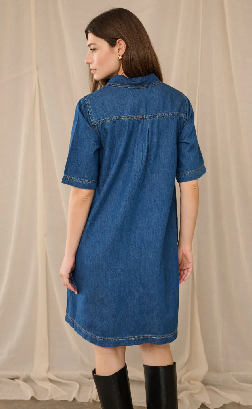 Culture Kjole - Winnie Arpa - Dark Blue Wash - Image 4