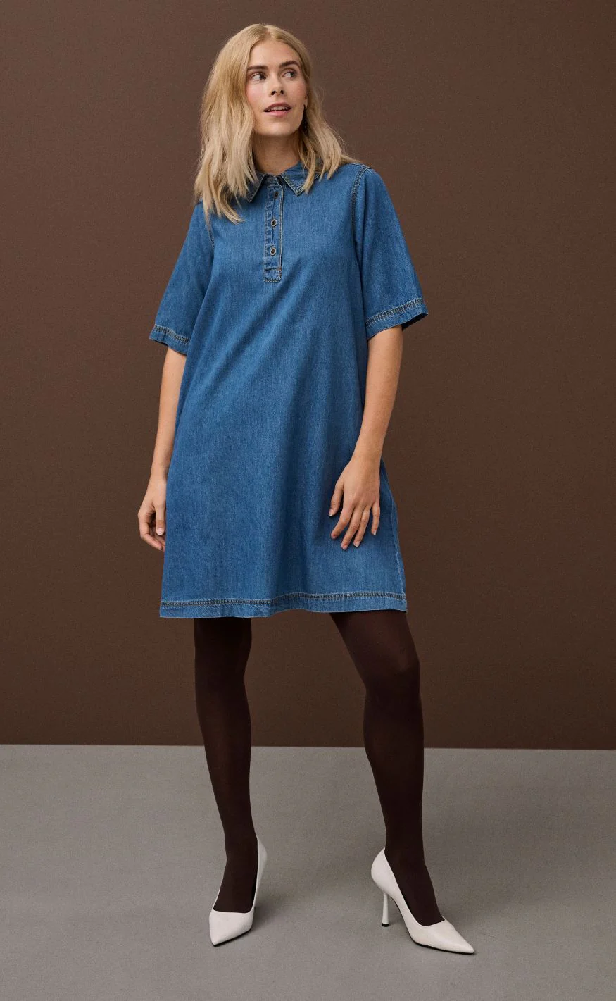 Culture Kjole - Winnie Arpa - Dark Blue Wash - Image 7