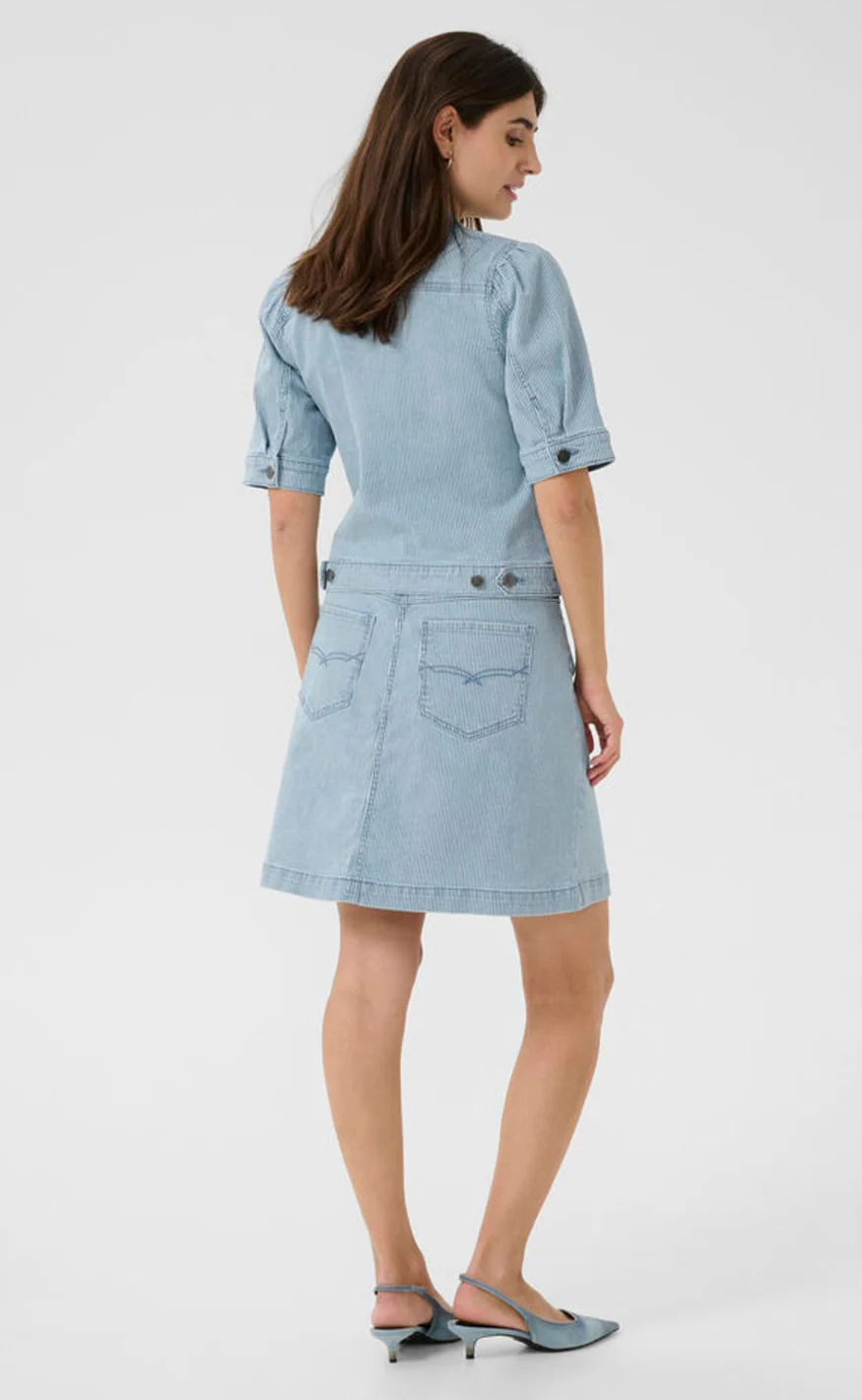 Culture Nederdel - Milky Short - Blue/White Stripe - Image 4