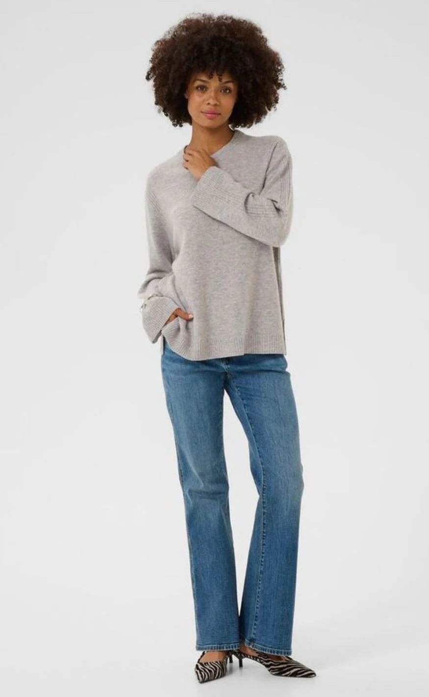 Culture Pullover - Bjanca Arrow - Mid Grey Melange - Image 7