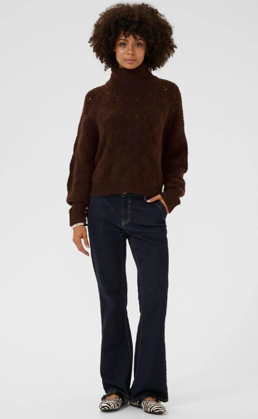 Culture Strik - Kimmy Rollneck - Bitter Chocolate Melange - Image 6