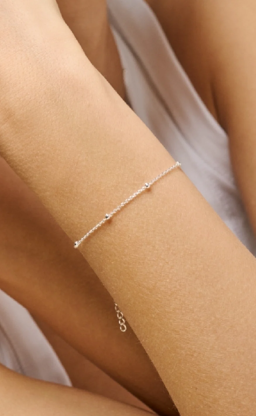 ENAMEL Copenhagen Armbånd - Beaded Chain - Silver Colour - Image 2